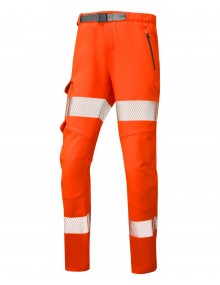 Leo Starcross Women's Stretch Work Trouser Orange High Visibility